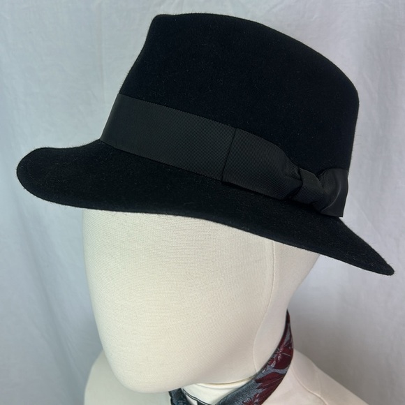 Makins New York Men's Black Felt Fedora Hat 3/4”